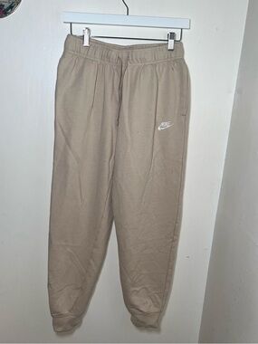NWOT Nike Tan Drawstring Logo Sweatpants